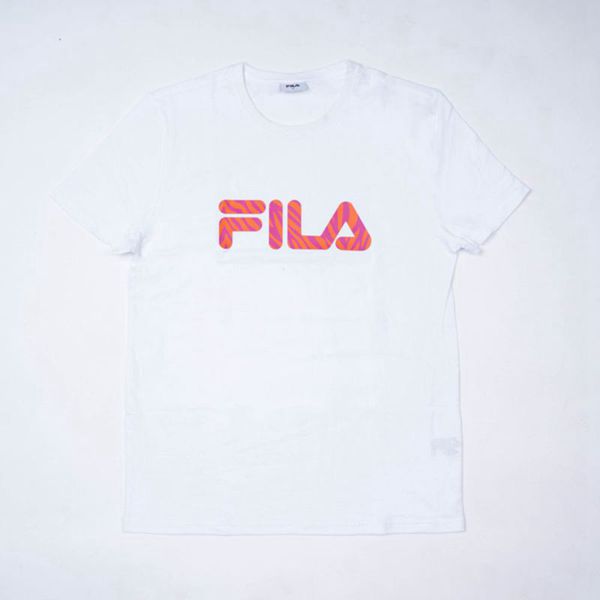 Camisetas Fila Mulher Branco - Fila Zebra Oversized Portugal Lisboa,YQRB-82973